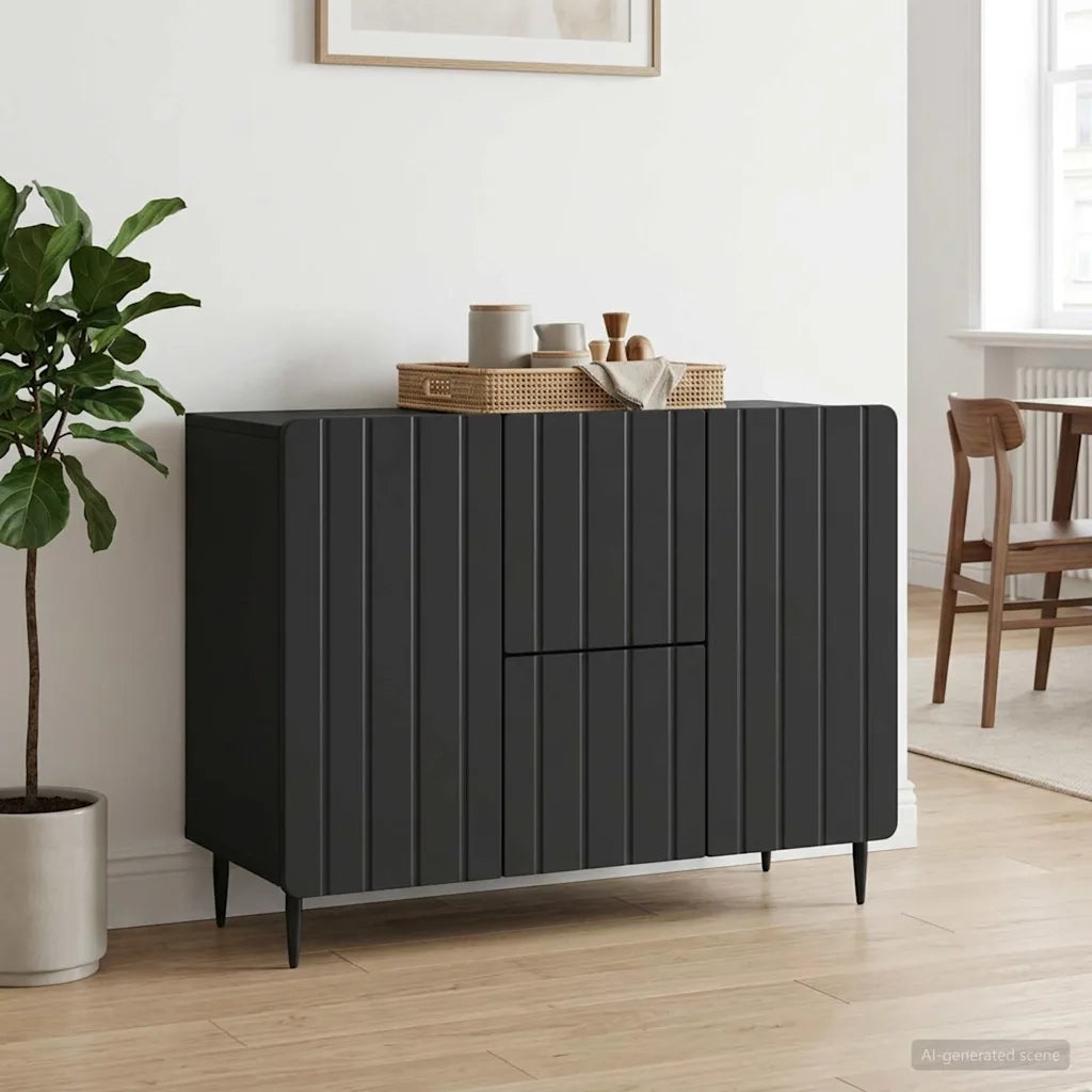 Credenza Nero 89 x 34,5 x 62 cm Legno ingegnerizzato 894426