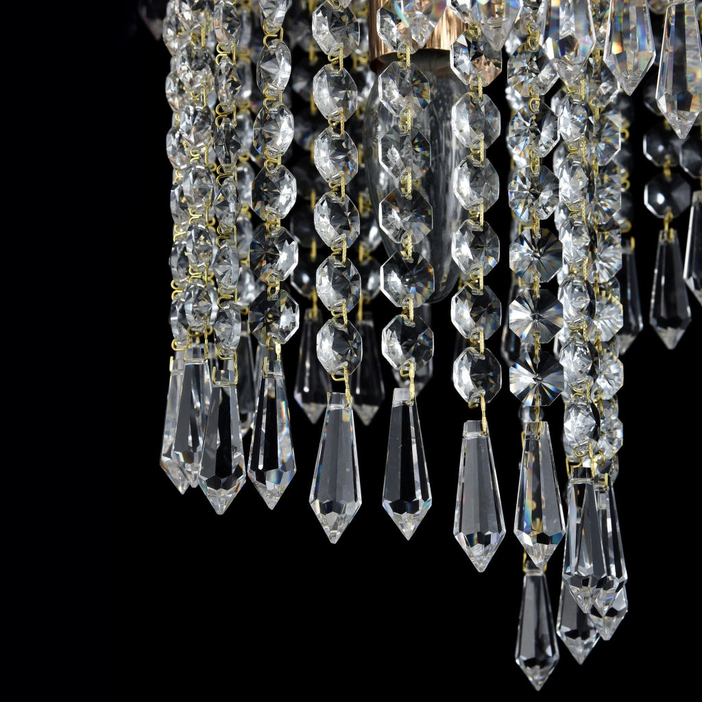 Maytoni Plafoniera contemporanea Cascade 7 luci E14 oro metallo vetro