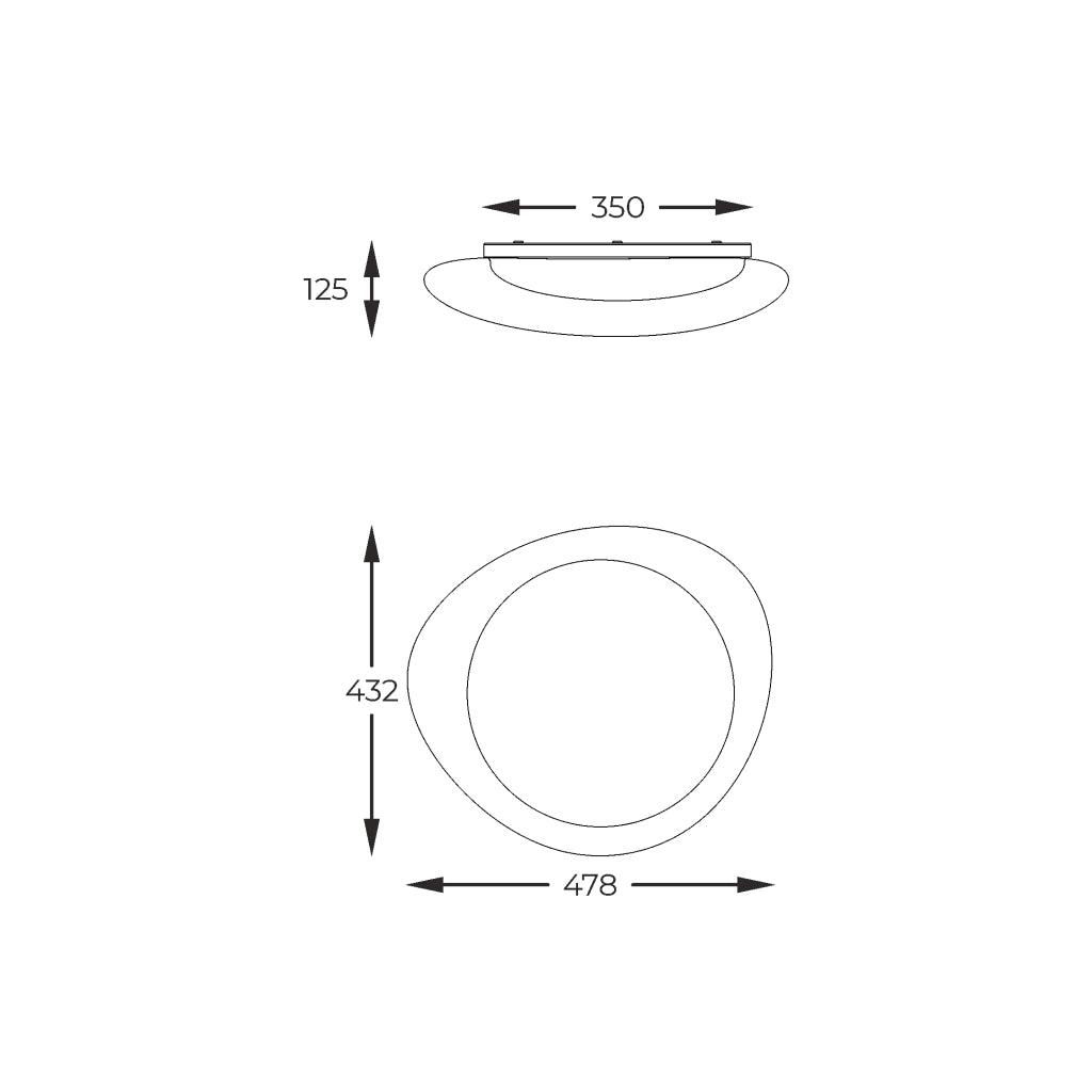 Plafoniera LED 24W Ø35 bianco opaco CCT Aura Zuma Line