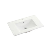 Lavabo da incasso 80cm in ceramica bianco opaco | Orta