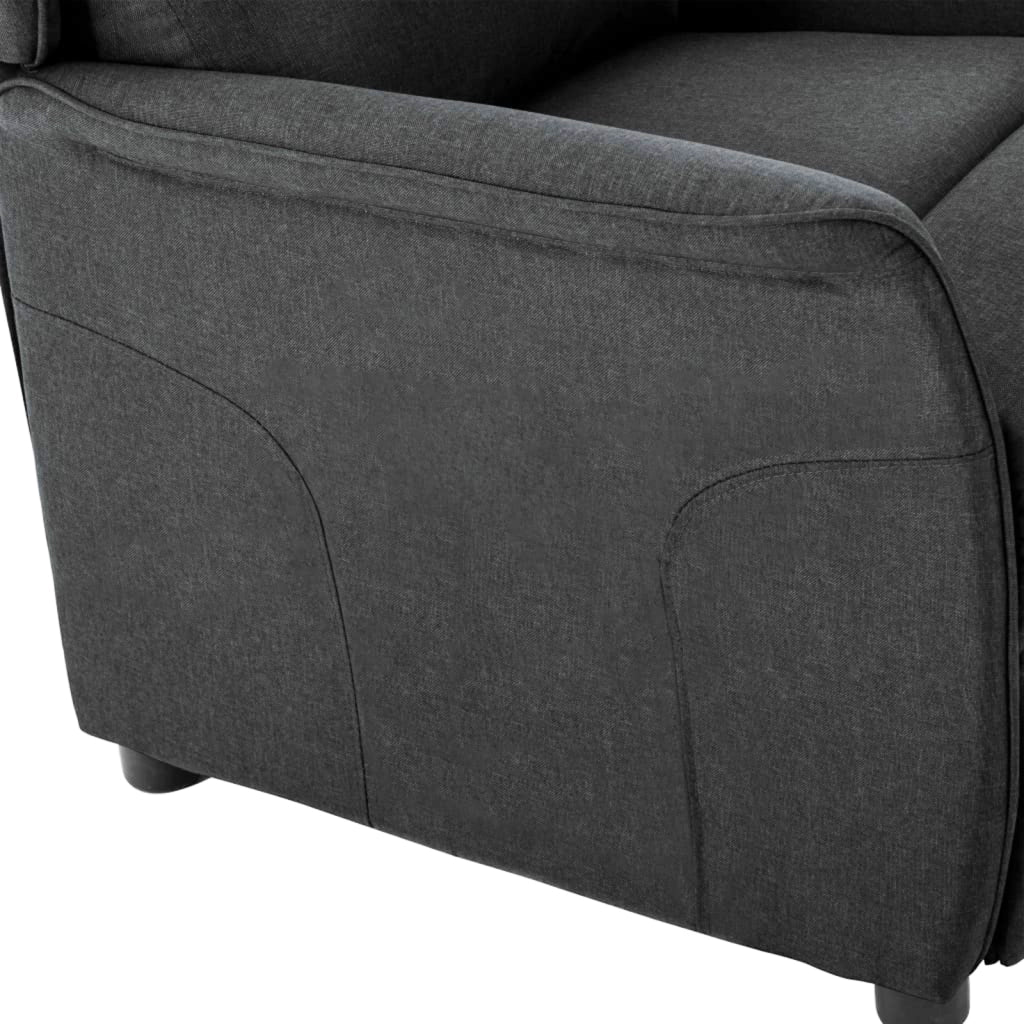 Poltrona Recliner Grigio Scuro Tessuto