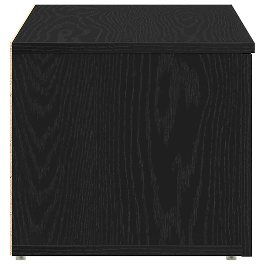 Mobile TV Rovere Nero 80x34x30 cm Legno multistrato 862484