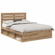 Letto matrimoniale | Letto per adulti | Struttura del letto Rovere Artigianale 140 x 190 cm