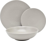 Servizio da tavola vintage a 18 pezzi, per 6 persone, con stile servizio con struttura in ceramica, composto da 6 piatti, 6 piattini, 6 zuppere, in stile crème.