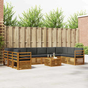 Set di divani da esterno 11 pcs Naturale e Antracite