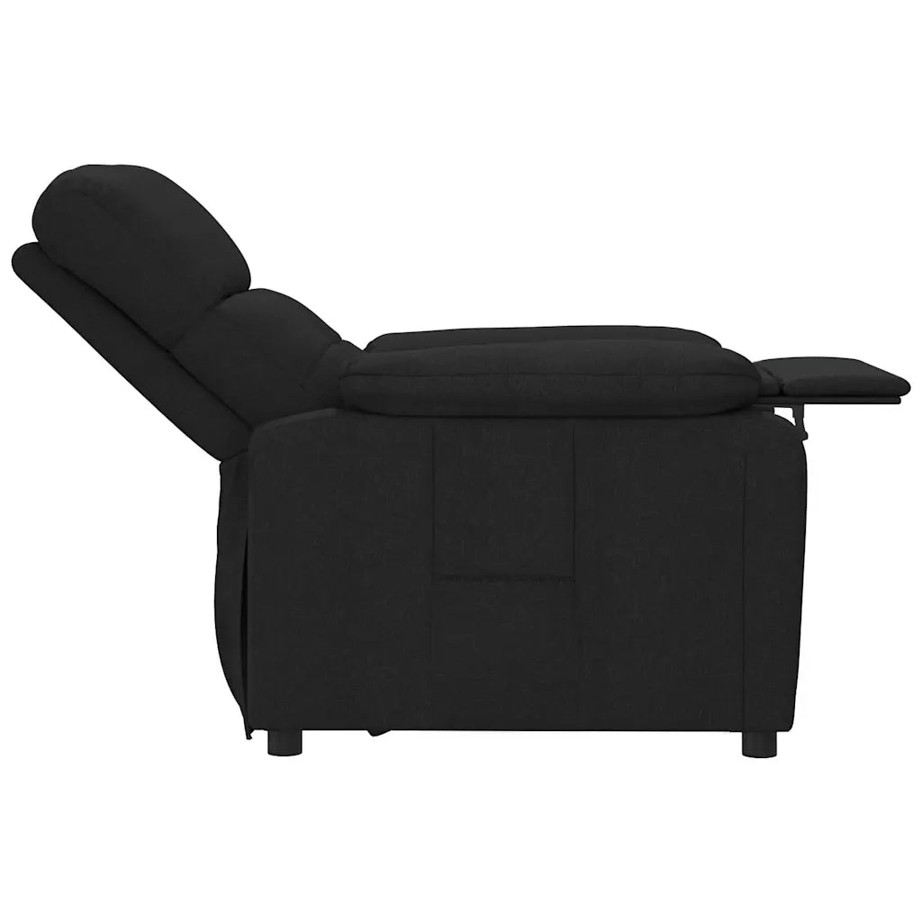 Divano Sedia-Poltrona Reclinabile in Tessuto Nero 943025