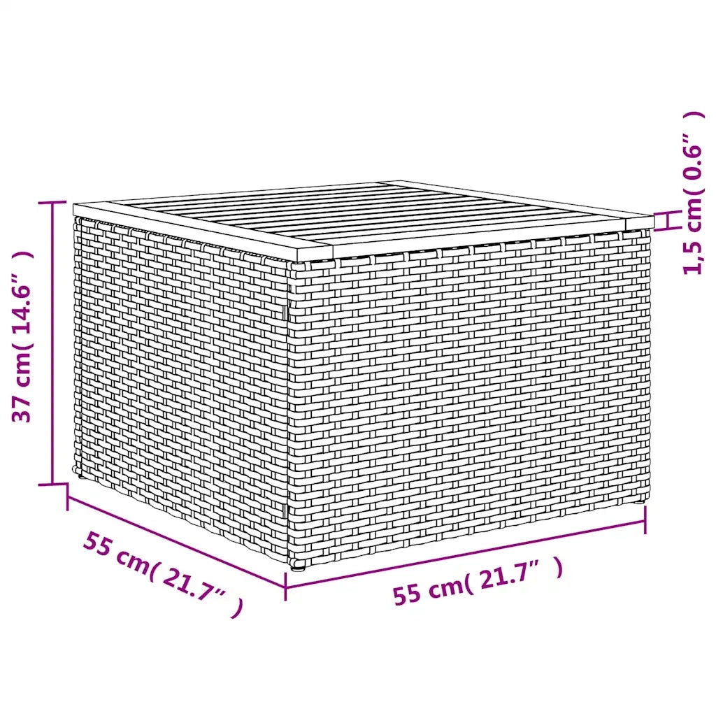 Set Divani da Giardino 6 pz con Cuscini Nero in Polyrattan 3225007