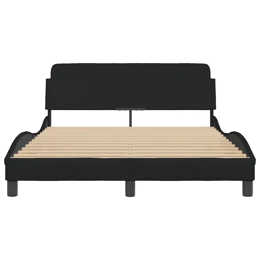 Struttura letto Dover Nera 135x190 cm in Tessuto 373327