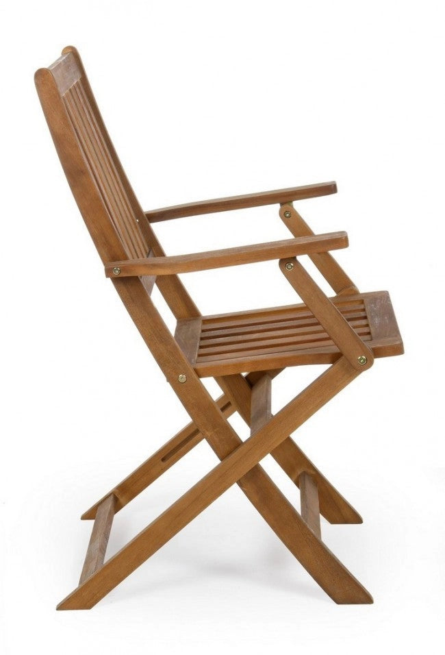 Set 2 Sedie da Giardino 58x60x92h cm con Braccioli Mali Piegh