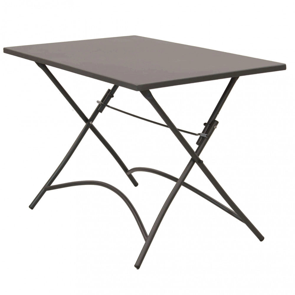 Tavolo Bristol 110x70x72 h cm in Acciaio Taupe