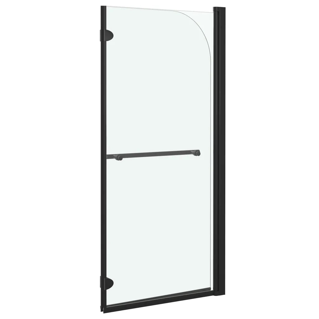 Box Doccia Pieghevole a Libro 2 Pannelli in ESG 120x140 cm Nero cod mxl 52314