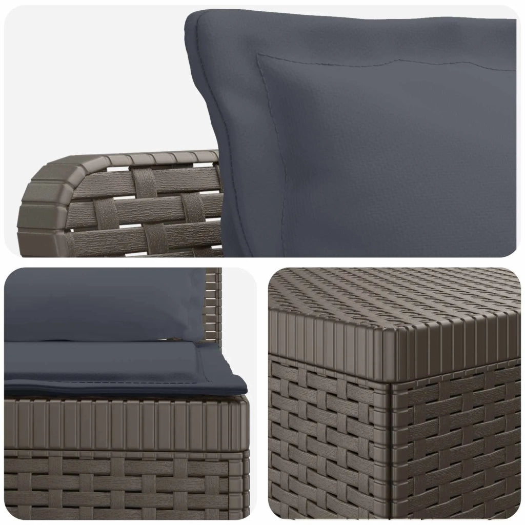 Divano da Giardino 5 Posti con Cuscini Stile Rattan PP 3443921