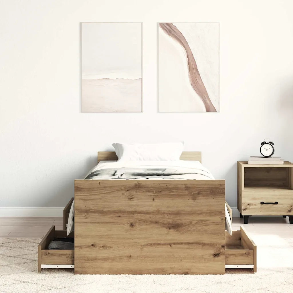 Giroletto senza Materasso Rovere Artigianale 90x200cm 3328804