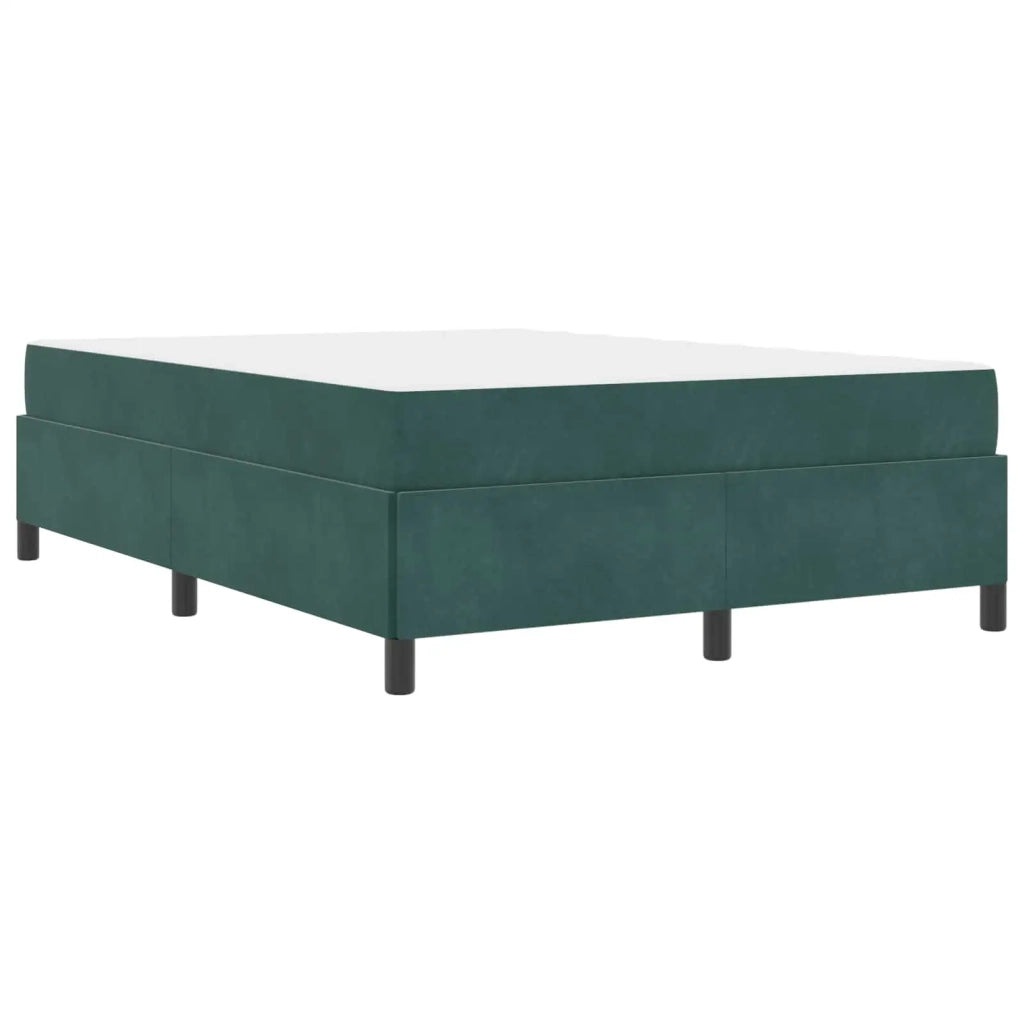 Struttura del letto Verde Scuro 160 x 200 cm Tessuto