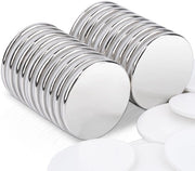 20 pezzi di magneti neodimio extra forti 25 x 2 mm, magneti forti per lavagne magnetiche, magneti piccoli magneti rotondi con aderenza bilaterale magneti autoadesivi forti per lavagna bianca, cucina, hobby, ufficio
