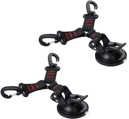 Accessori per Auto - Houders Zuignap - Nero - Elevata Potenza di Soglia - 2 pezzi - Duraturo - Adatto per Auto e Camper.