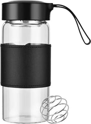 Shaker per Proteine - BPA Libero - Con Filtro Integrato - Lattina in Acciaio Inossidabile per Mescolare - Progettato per essere Liscio - Con Supporto Antiscivolo in Silicone - Adatto a.