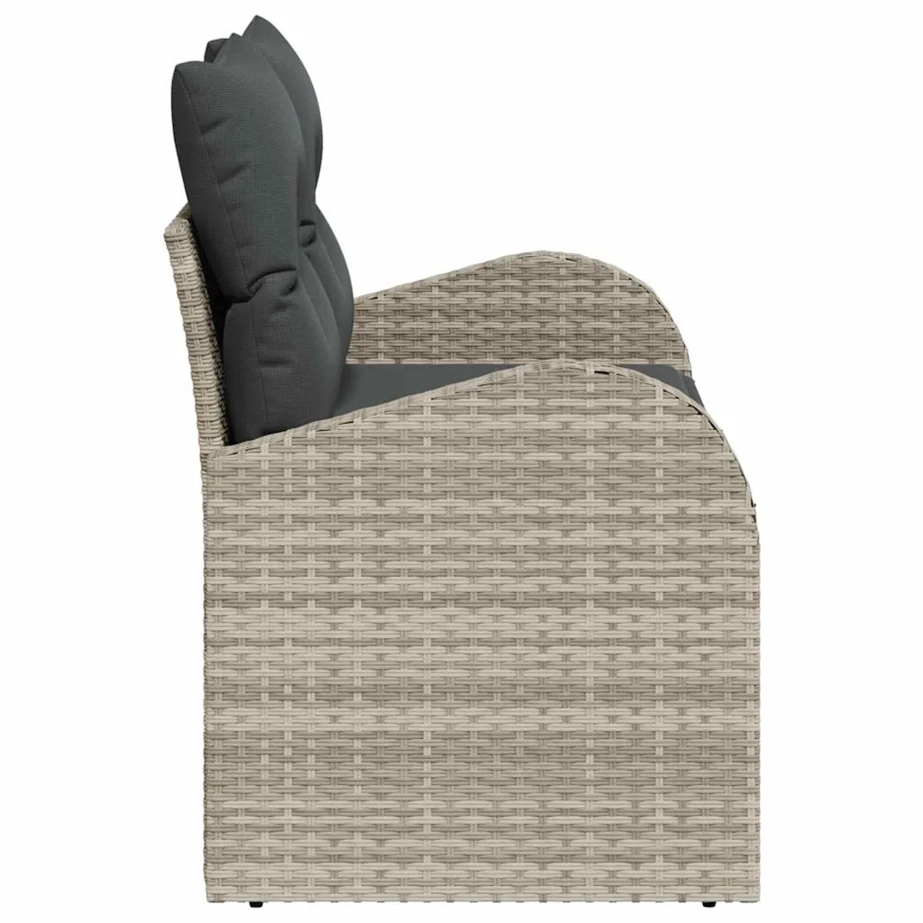 Divano da giardino Grigio chiaro 124 x 62 x 69cm polyrattan 42006737
