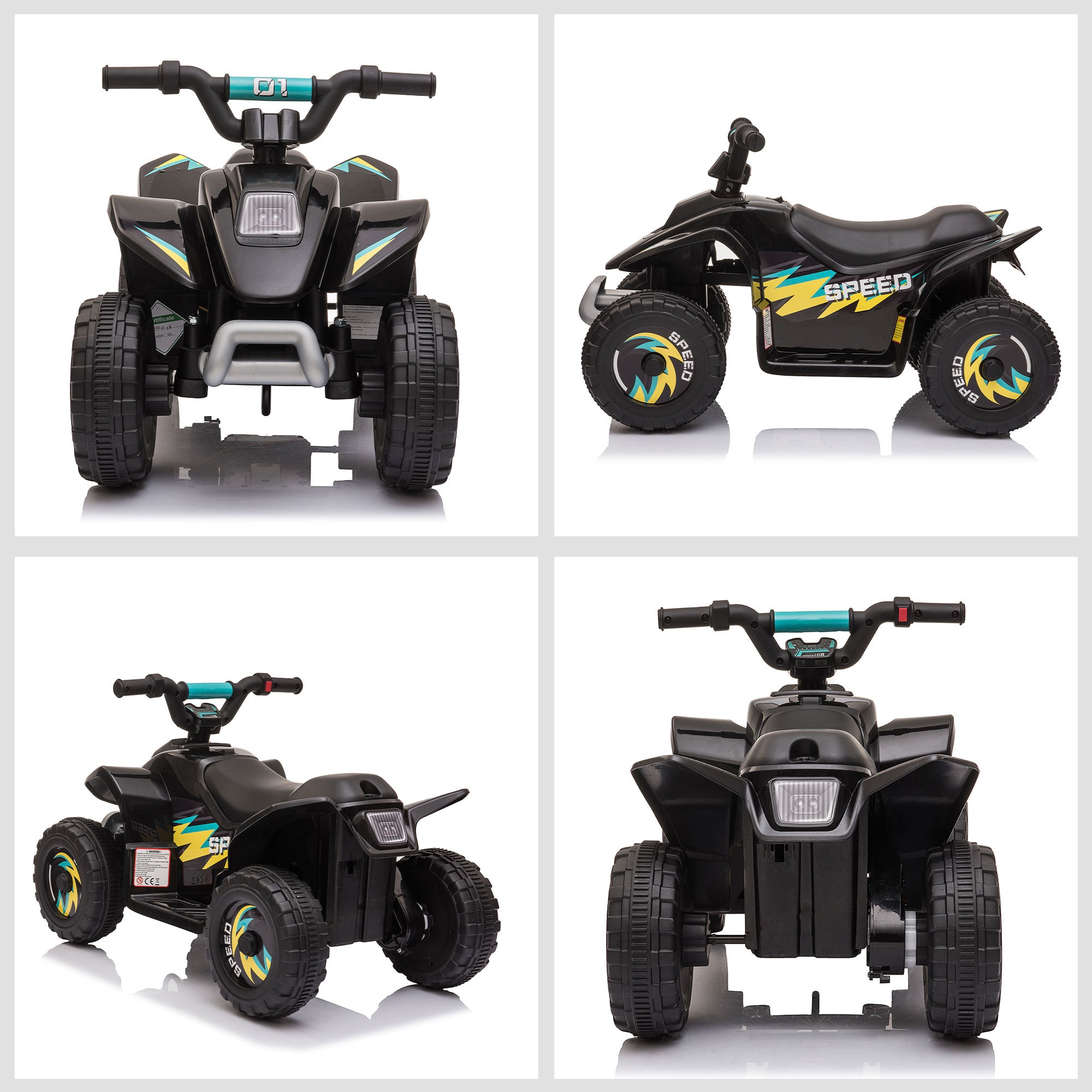 Mini Quad Elettrico per Bambini 6V Nero