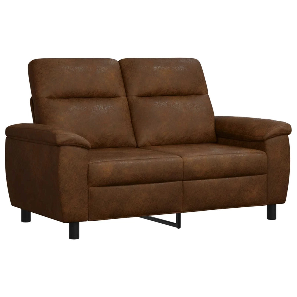 Set di divani 3 pcs Marrone Pelle Scamosciata Sintetica 3430662