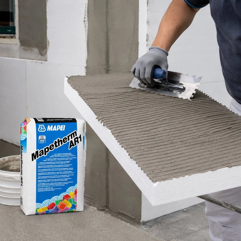 Collante rasante mapetherm ar1 gg pannelli termoisolanti colore bianco 25 kg