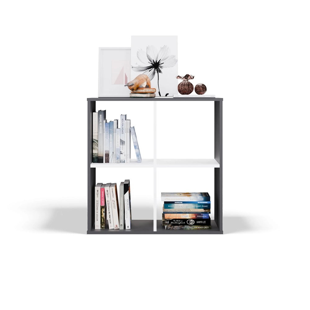 Scaffale MALAX 2x2 antracite bianco libreria moderna