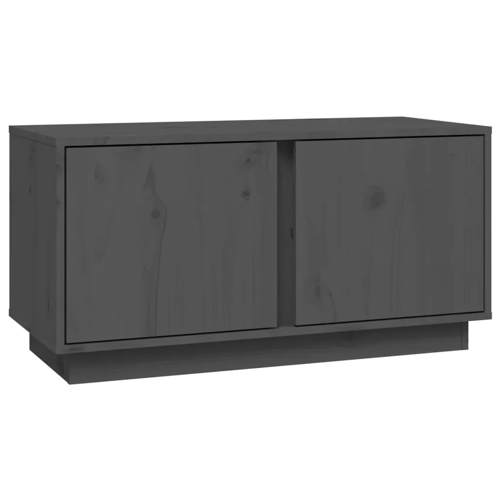 Mobile Porta TV Grigio 80x35x40,5 cm in Legno Massello di Pino cod mxl 26287