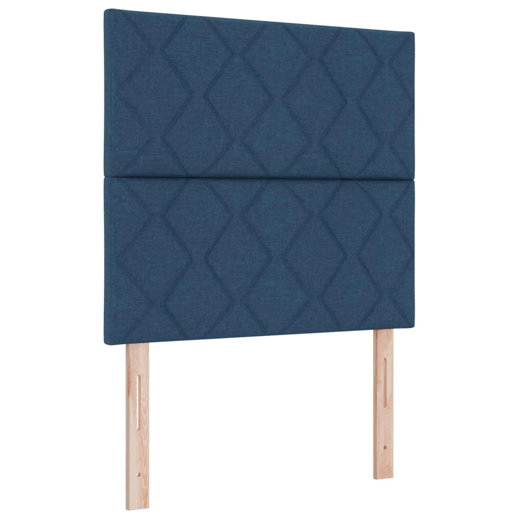 Letto Ottomano con Materasso e LED Blu 90 x 190 cm Tessuto 3458123