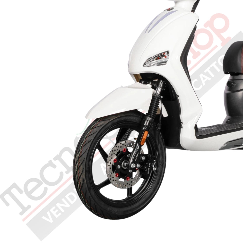 Scooter Elettrico BR-1 Sport 20Ah 48V Batteria a Piombo - Immatricolabile-Bianco