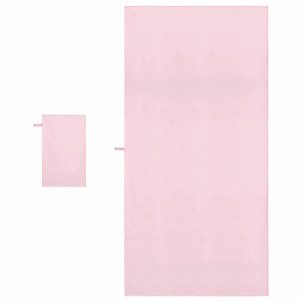Set di Asciugamani Sportivi 2 pcs Rosa Tessuto 42011498