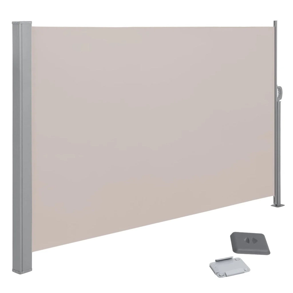 Tenda da sole laterale per balcone e terrazza parasole frangivista 180 x 350 cm tortora 12_0001838