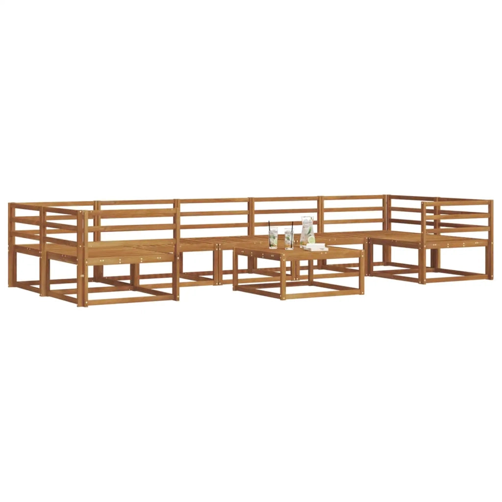 Set di divani da esterno 8 pcs Naturale
