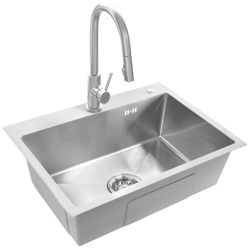 Lavello In Acciaio Liam Brush Nickel senza rubinetto da cucina