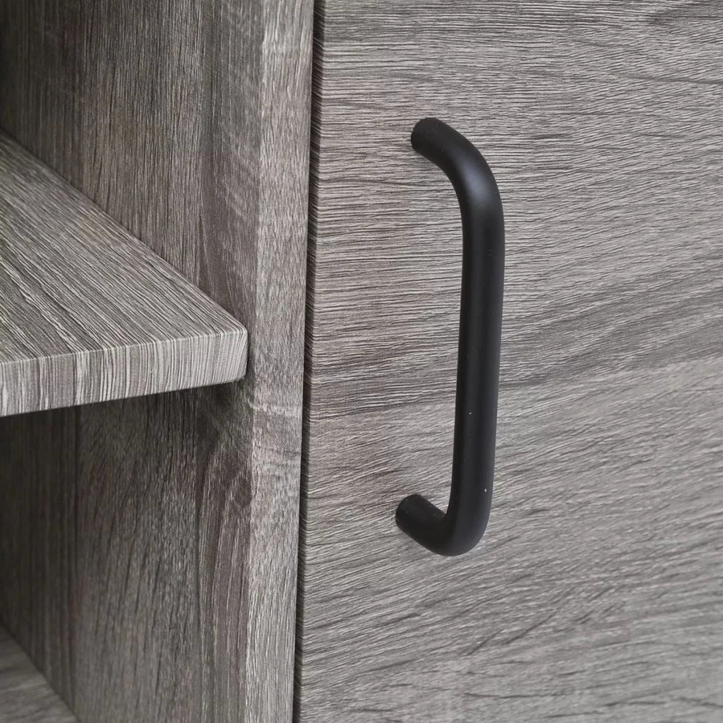 Mobile TV/credenza di design pratico 120 cm grigio 2502259