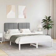 Letto con Testiera Rivestita Grigio chiaro 150 x 200 cm 877973