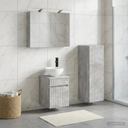 Set di mobili per il bagno 4 pz Grigio Cemento 3407458