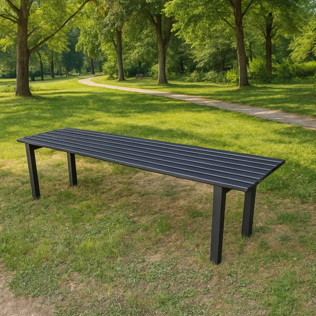 Panca da giardino modello roma in acciaio lunghezza 160 cm