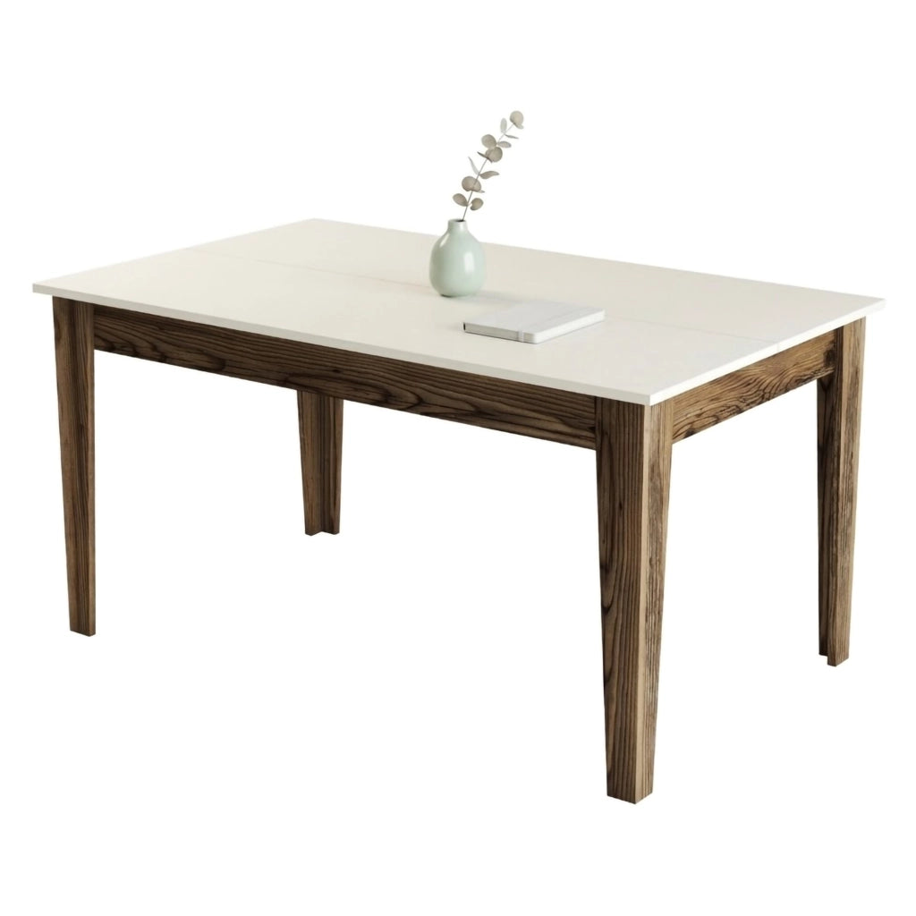 Viverone, Tavolo Fisso 6 Posti, 145x88x75h cm Marrone Noce