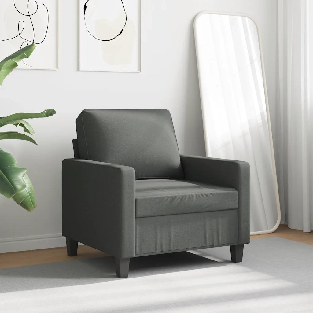 Poltrona Grigio Scuro 60 cm in Tessuto 359148