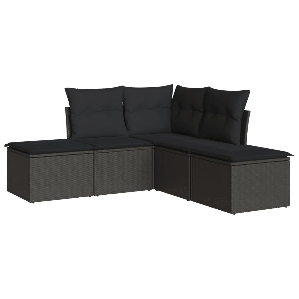 Set Divani da Giardino 5 pz con Cuscini in Polyrattan Nerocod mxl 111610