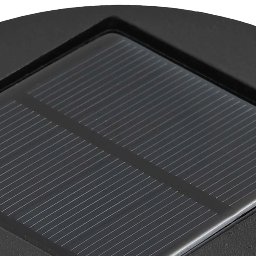 Set di 2 lampade solari a LED autoportanti per vialetti 18 x 18 x 80 cm design moderno acciaio nero 02_0052531