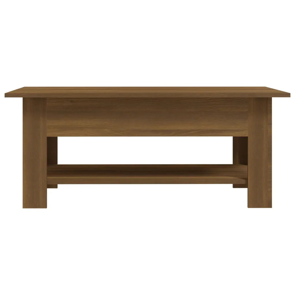 Tavolino da Salotto Rovere Marrone 102x55x42 cm in Truciolato cod mxl 6252