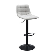 LÚZETE - SGABELLO HAWAII GAMBA NERO TESSUTO COLORE GRIGIO