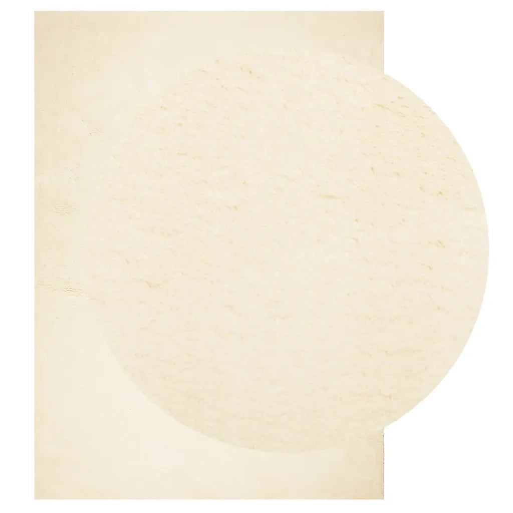 Tappeto a Pelo Corto HUARTE Morbido e Lavabile Crema 240x340 cm 375045
