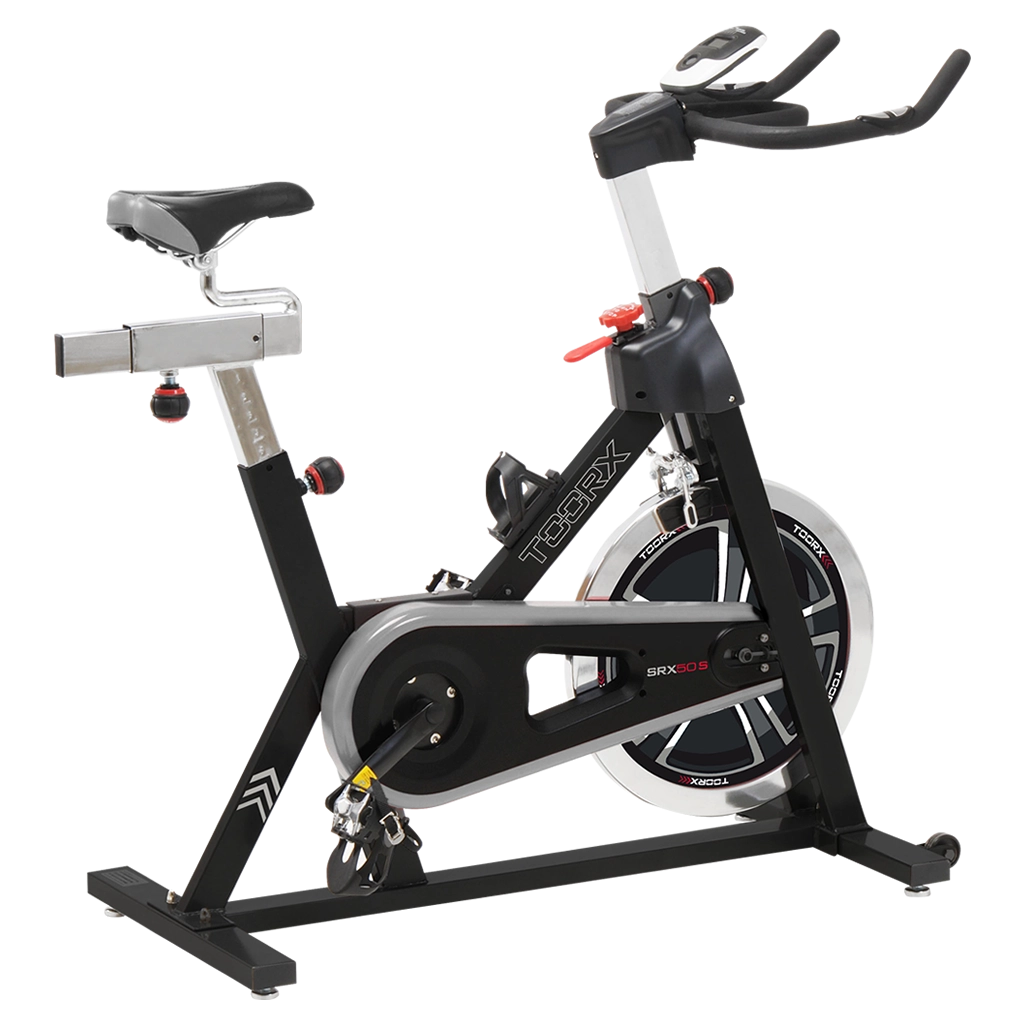 Indoor Cycle SRX-50S con Sistema di Frenaggio a Pattini e Trasmissione a Catena, Sella e Manubrio Regolabili