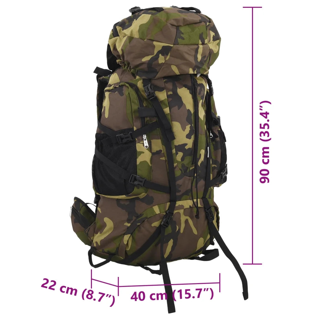 Zaino da Trekking Verde Mimetico 100 L in Tessuto Oxford 4009976