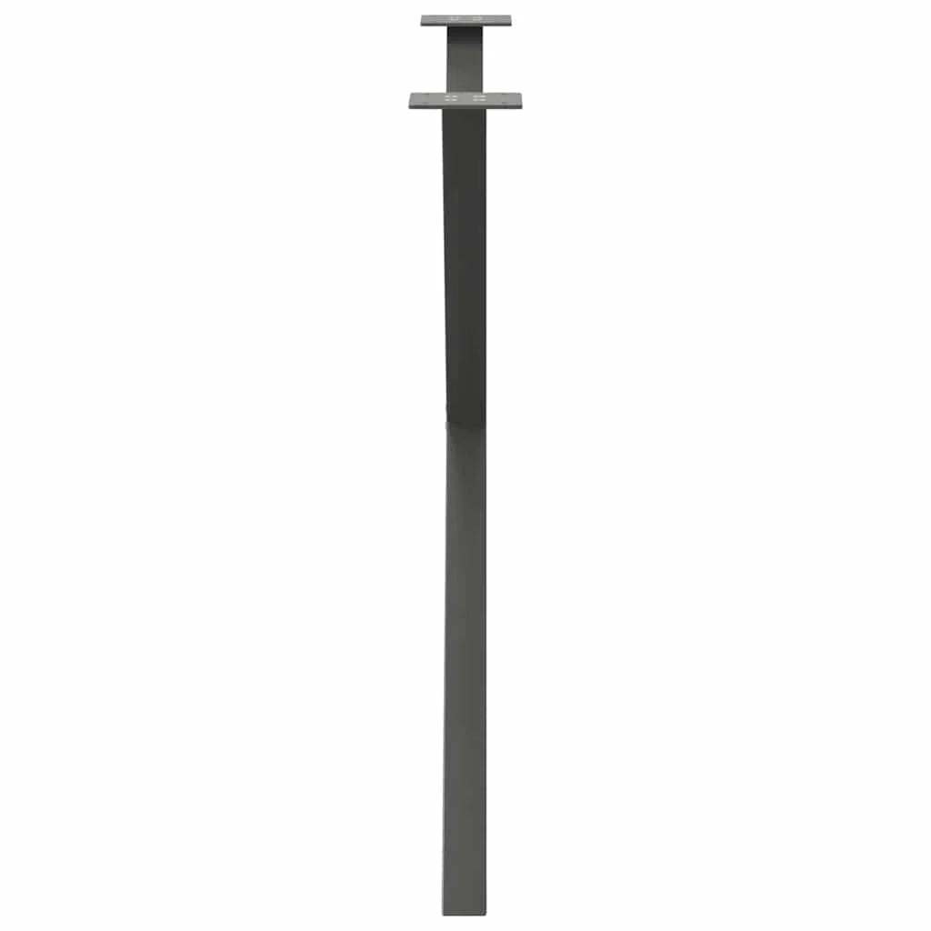 Set di 2 gambe per tavolo da pranzo a forma di X in acciaio antracite robuste e dal design moderno 90 x 73 cm 02_0057198