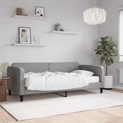 Divano Letto con Materasso Grigio Chiaro 90x200 cm in Tessuto 3196798
