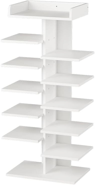 Scarpiera Stepy, Bianco, 45 x 114 cm con 10 scomparti