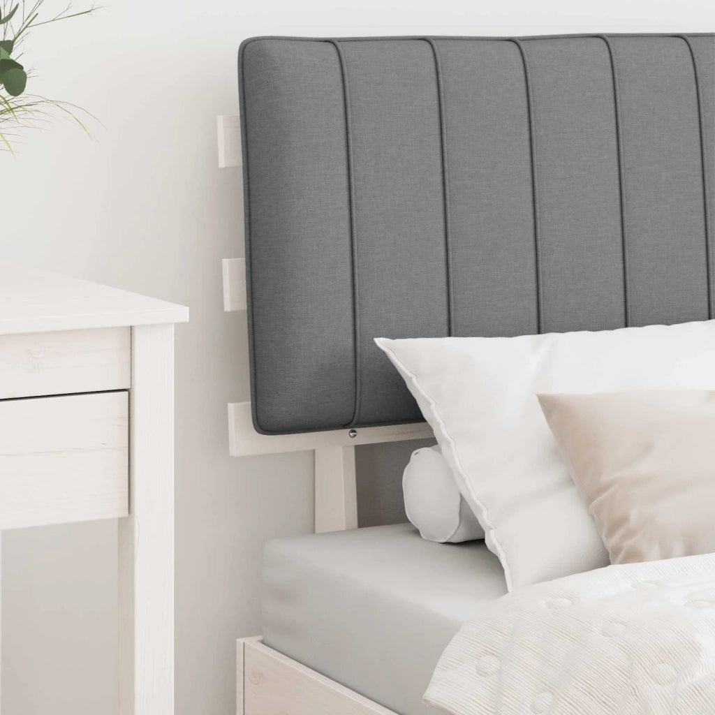 Letto con Testiera Rivestita Grigio chiaro 75 x 190 cm
